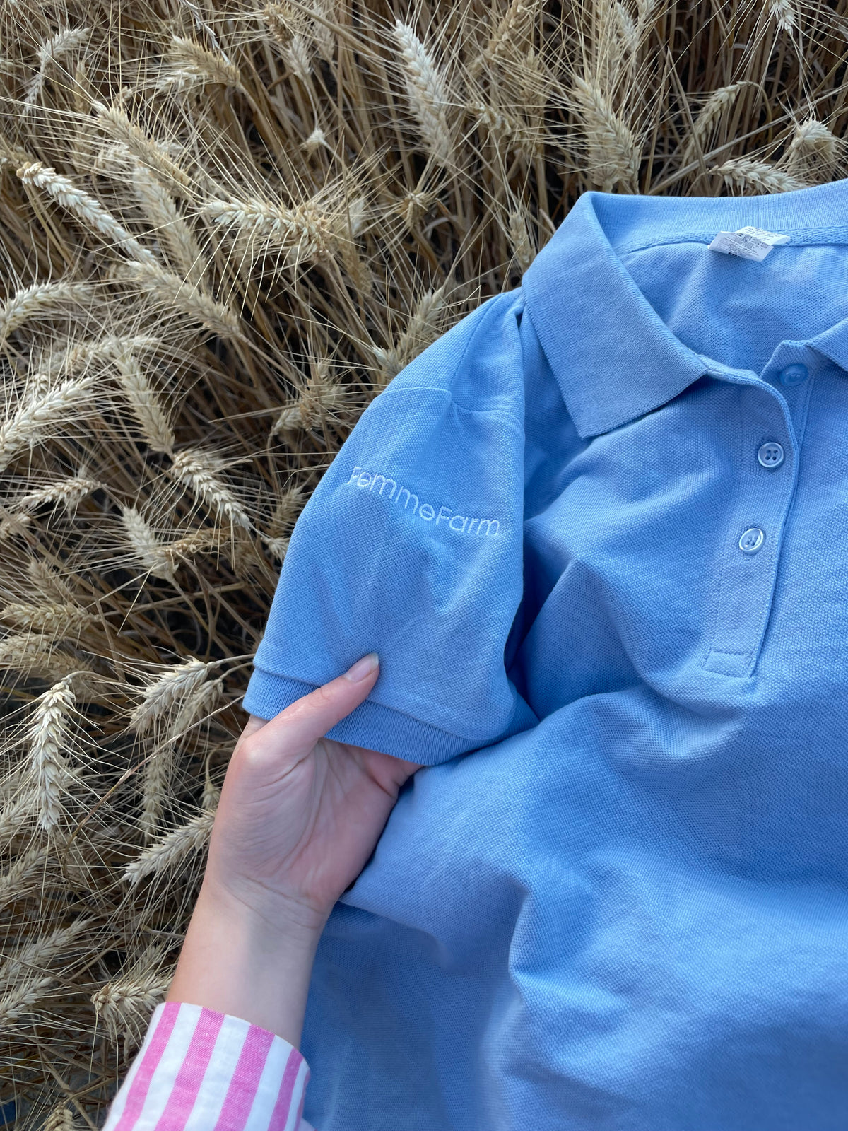 Polo bleu ciel
