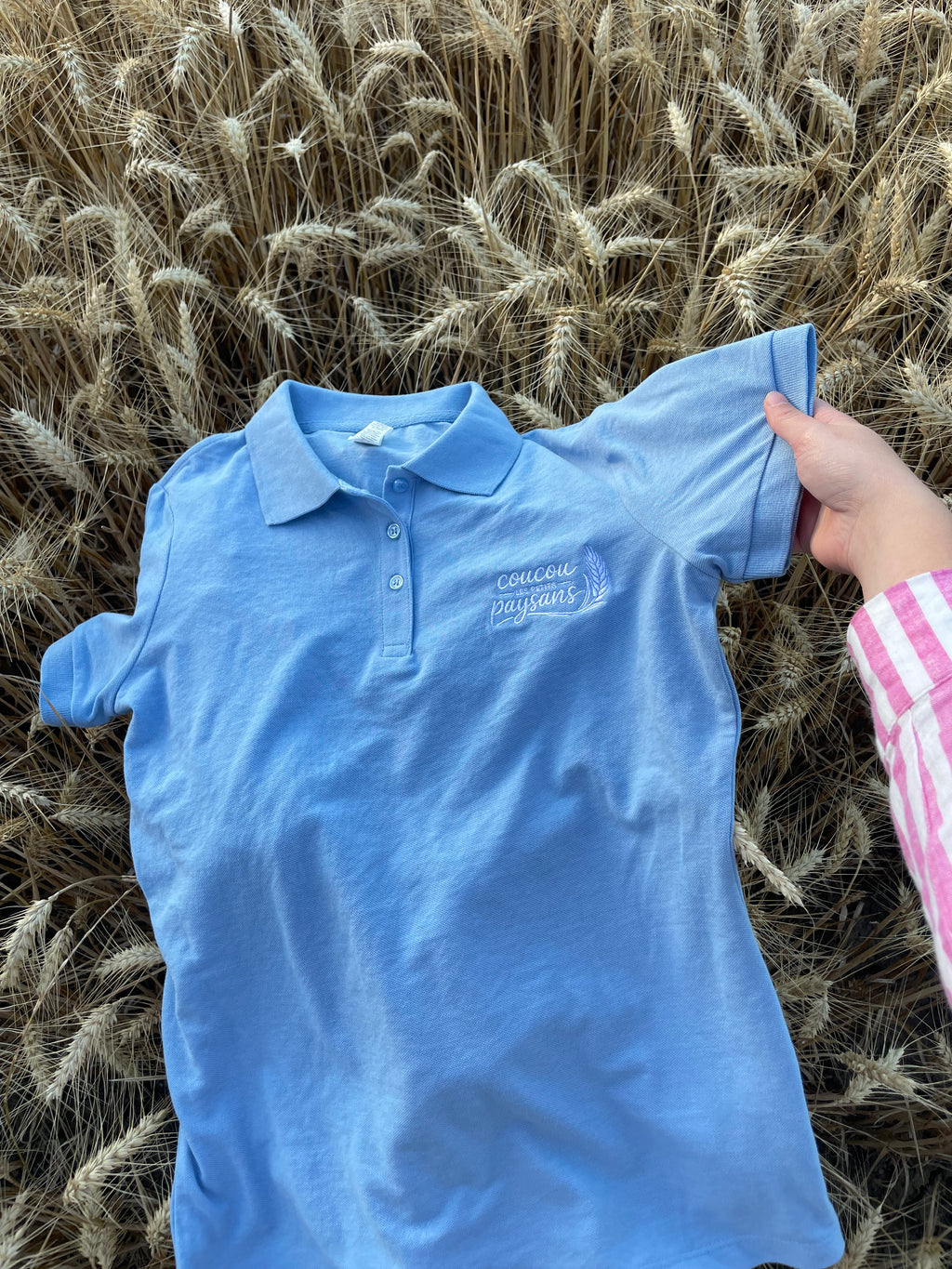 Polo bleu ciel